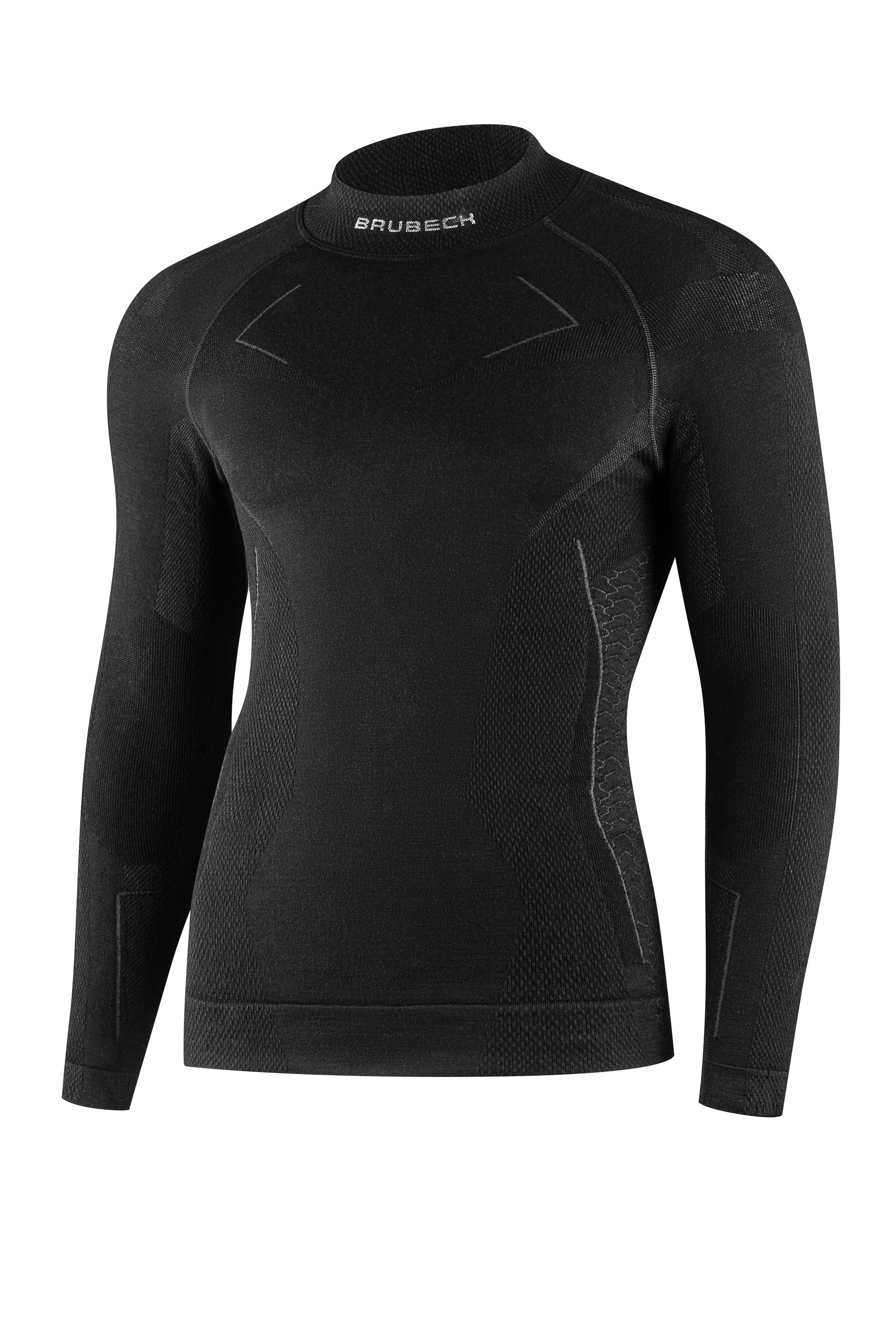 BLUZA TERMOAKTYWNA MĘSKA BRUBECK EXTREME MERINO WOOL LS1666M CZARNY