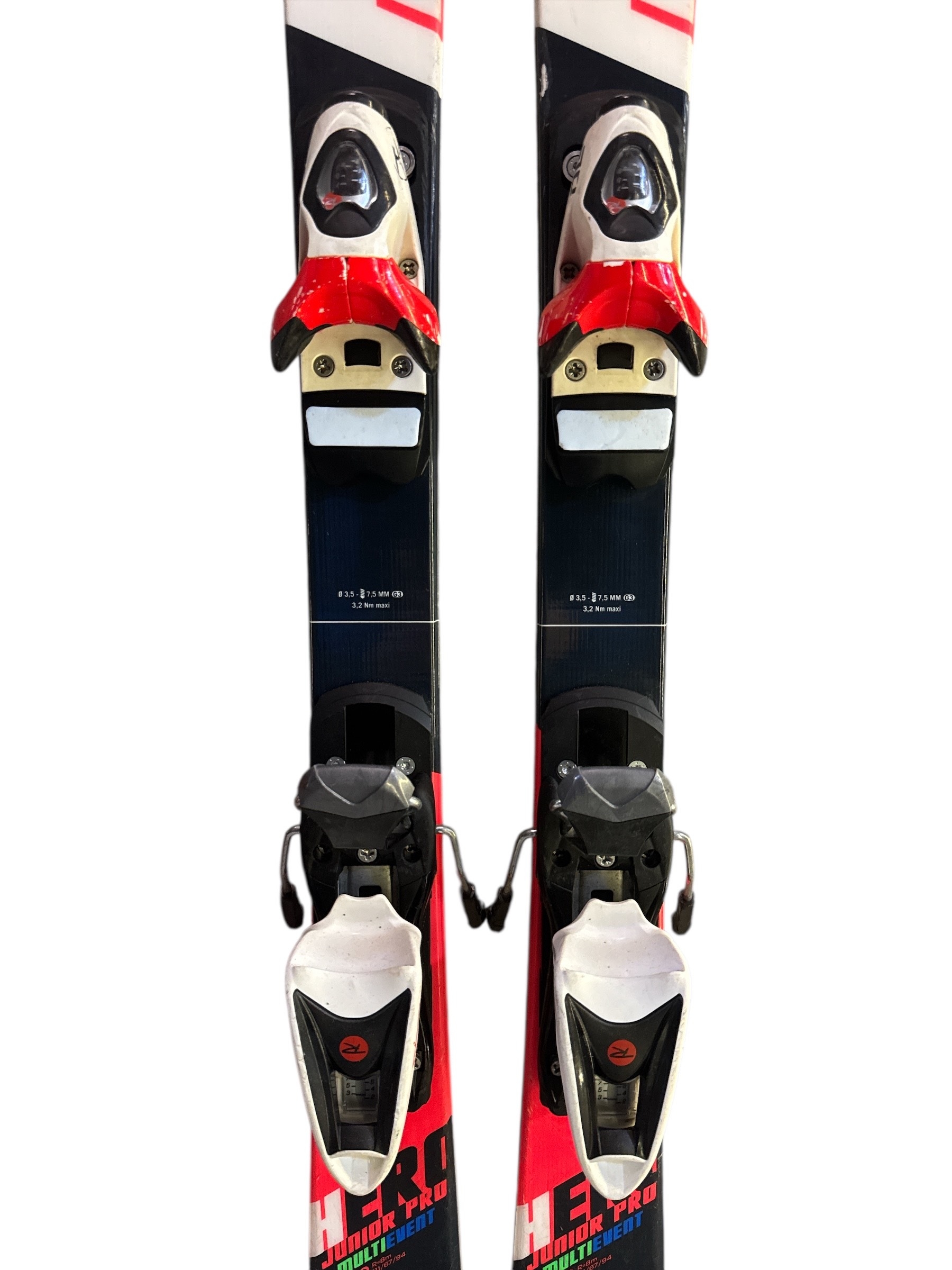 NARTY ROSSIGNOL HERO JUNIOR PRO MULTIEVENT 120CM + WIĄZANIA ROSSIGNOL JR10 UŻYWANE