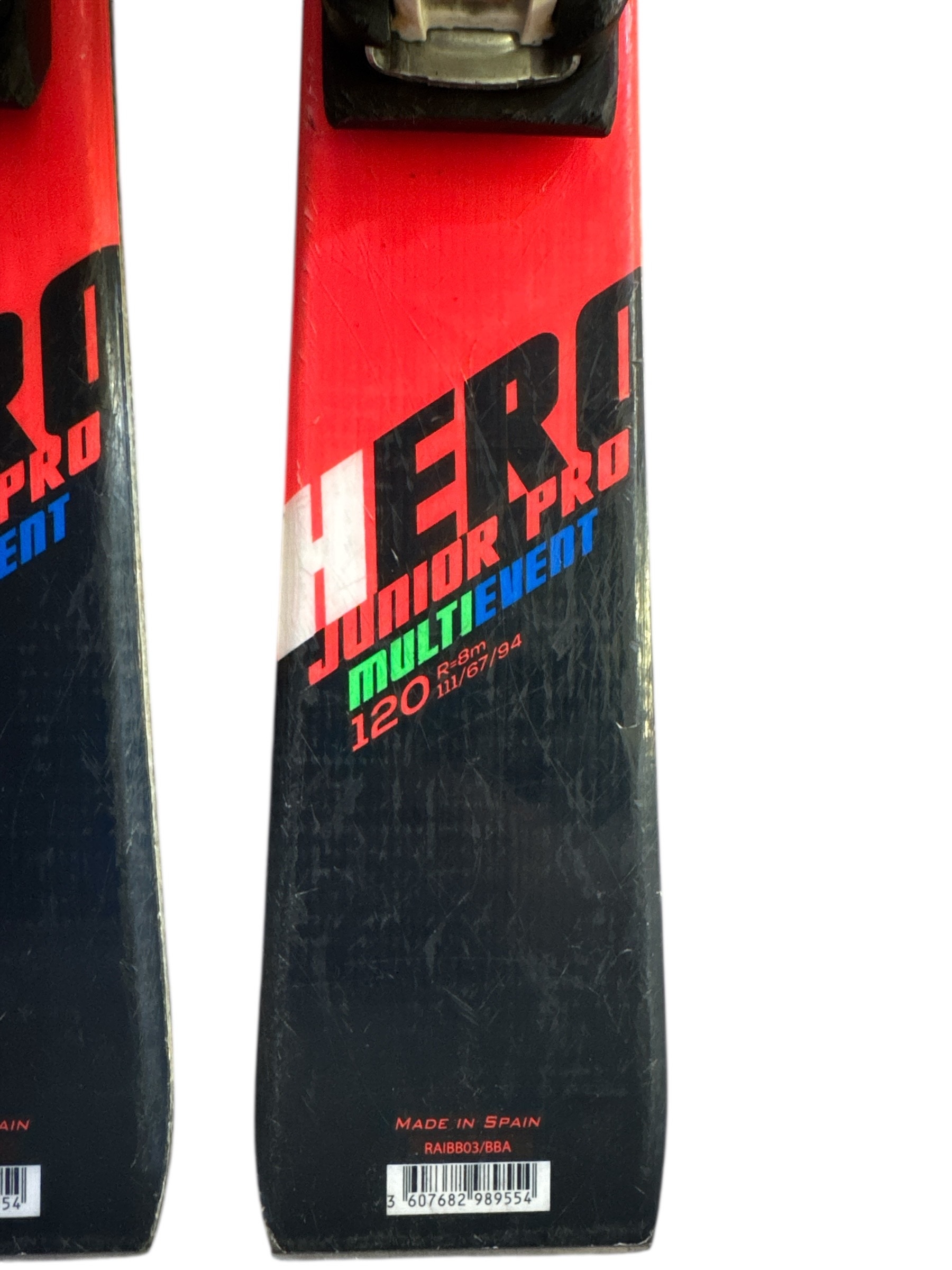 NARTY ROSSIGNOL HERO JUNIOR PRO MULTIEVENT 120CM + WIĄZANIA ROSSIGNOL JR10 UŻYWANE