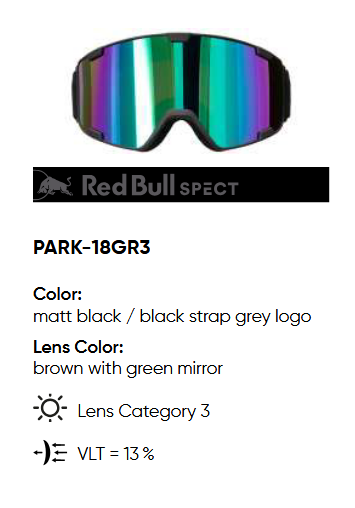 GOGLE RED BULL SPECT SKI GOGGLES PARK-18GR3