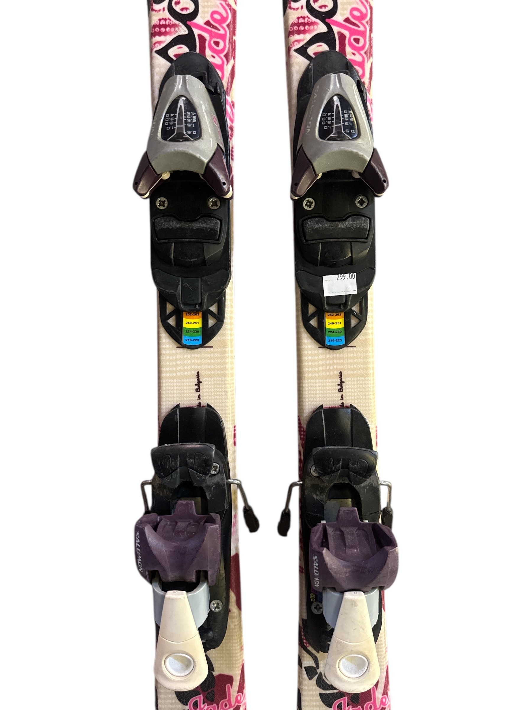 NARTY SALOMON JADE 100CM + WIĄZANIA SALOMON TZ5 UŻYWANE