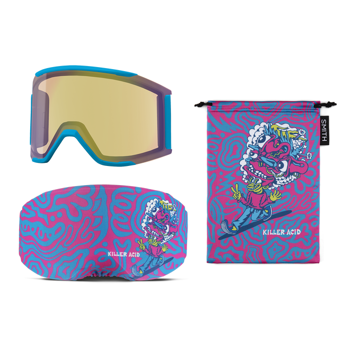 GOGLE SMITH SQUAD MAG AC KILLER ACID CHROMAPOP EVERYDAY BLUE MIRROR + DODATKOWA SZYBA CHROMAPOP STORM YELLOW FLASH 2026