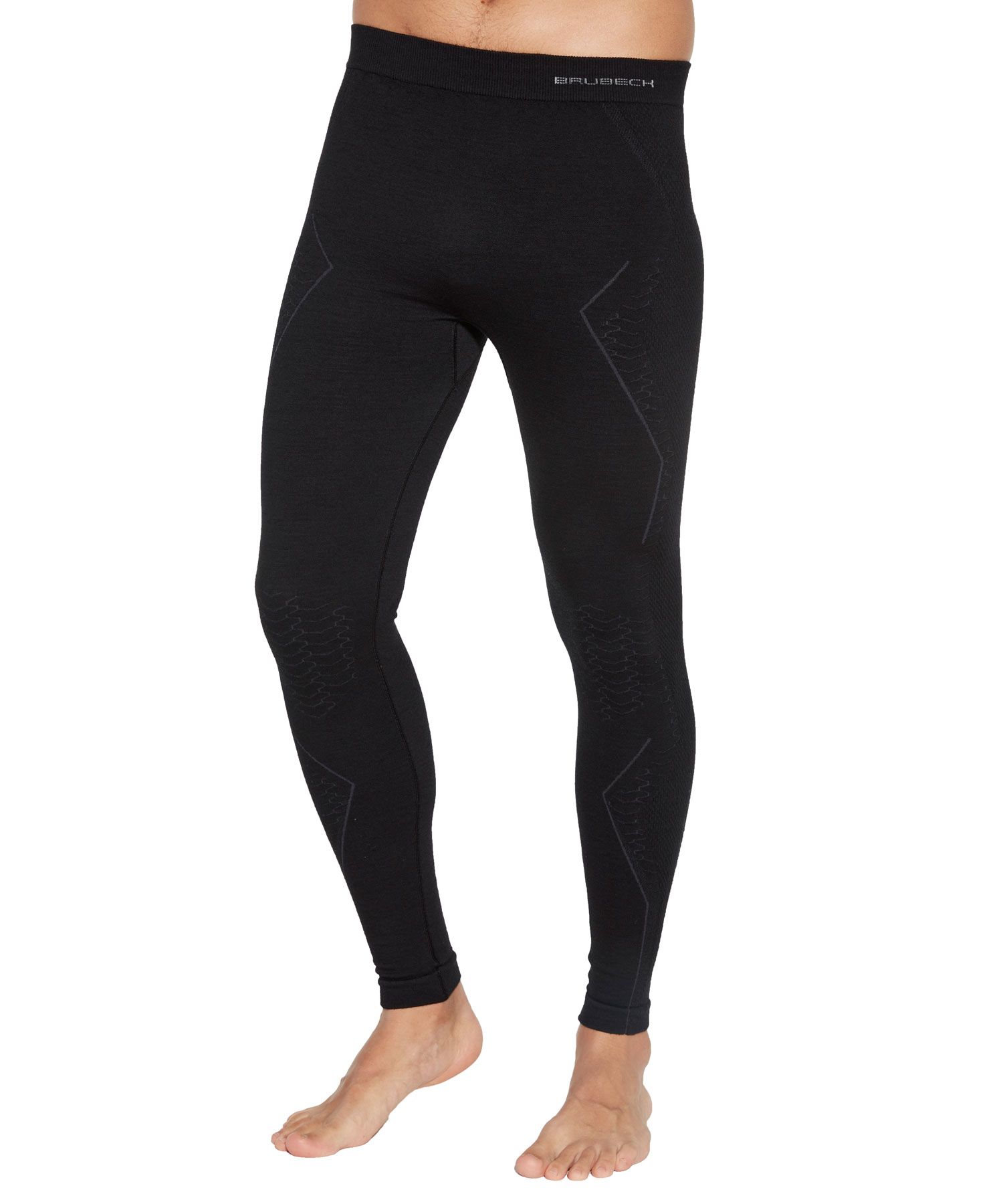 SPODNIE TERMOAKTYWNE MĘSKIE BRUBECK EXTREME MERINO WOOL CZARNY LE1352M