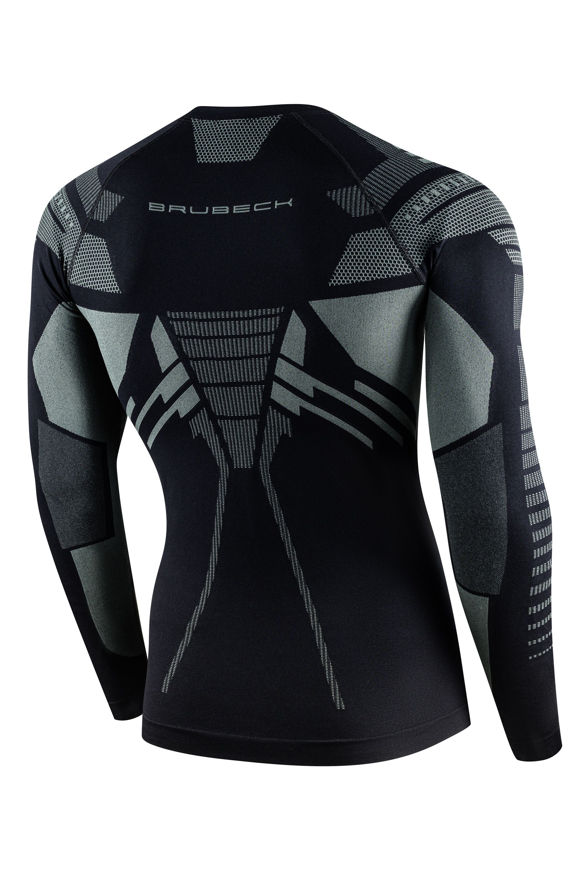 BLUZA TERMOAKTYWA MĘSKA BRUBECK DRY LS15700 GRAFIT/CZARNY