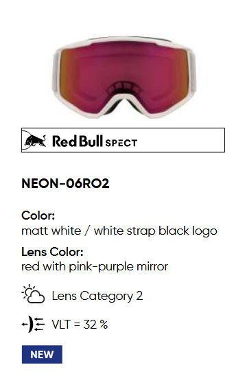GOGLE RED BULL SPECT SKI GOGGLES NEON-06RO2