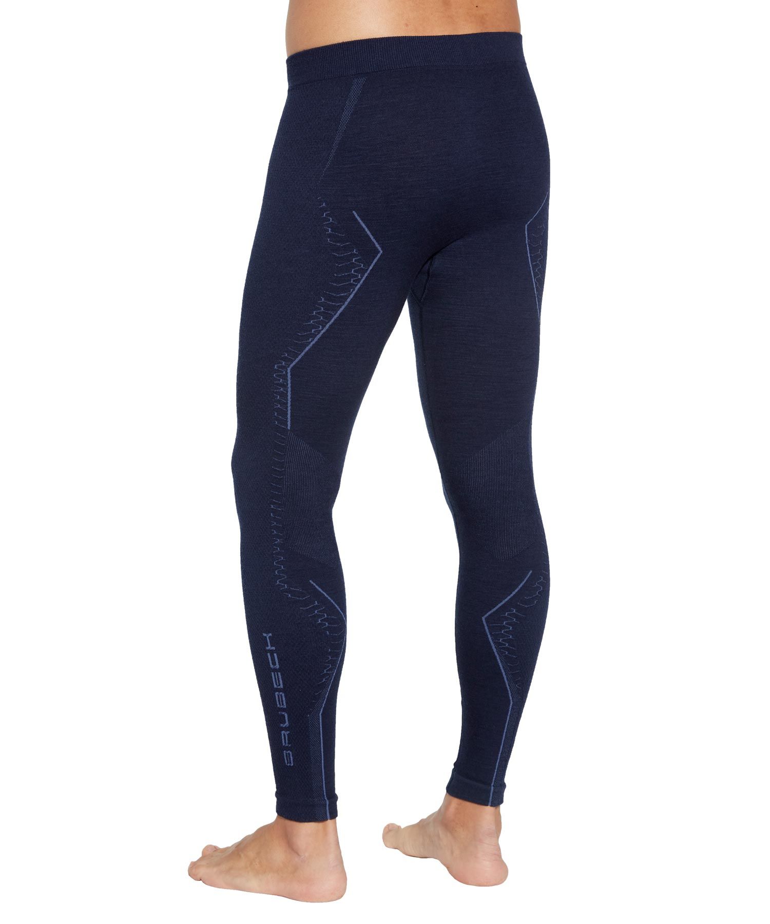 SPODNIE TERMOAKTYWNE MĘSKIE BRUBECK EXTREME MERINO WOOL GRANATOWY LE1352M