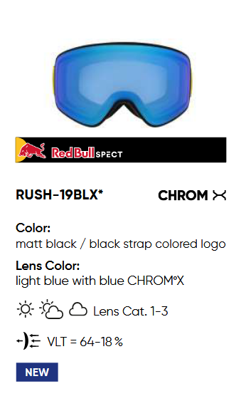 GOGLE RED BULL SPECT SKI GOGGLES RUSH-19BLX PHOTOCHROME