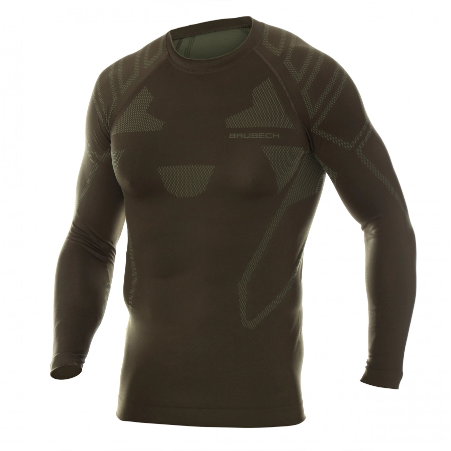 BLUZA TERMOAKTYWNA MĘSKA BRUBECK RANGER PROTECT LS1421M KHAKI