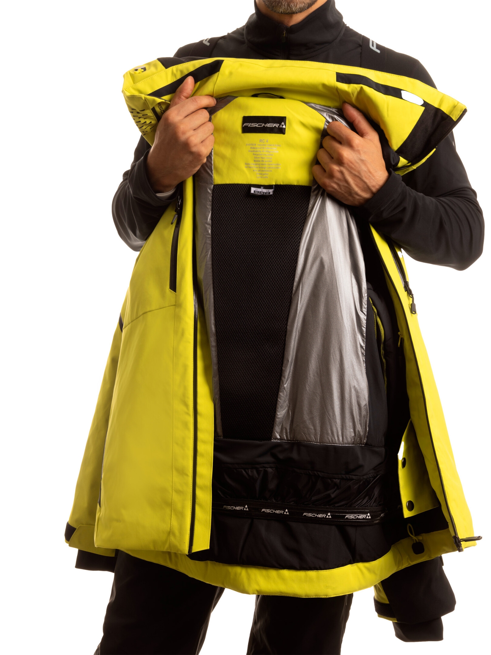 KURTKA FISCHER RC4 UNISEX SKIJACKET YELLOW 2025