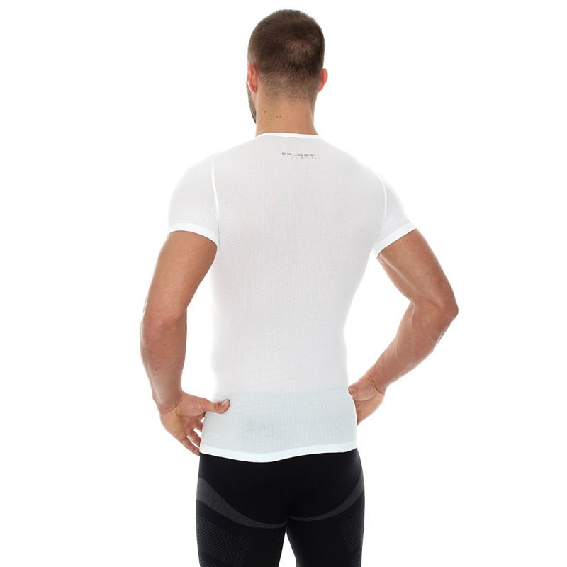 KOSZULKA TERMOAKTYWNA UNISEX Z KRÓTKIM RĘKAWEM ,,POTÓWKA'' BRUBECK 3D SS10540 BIAŁY