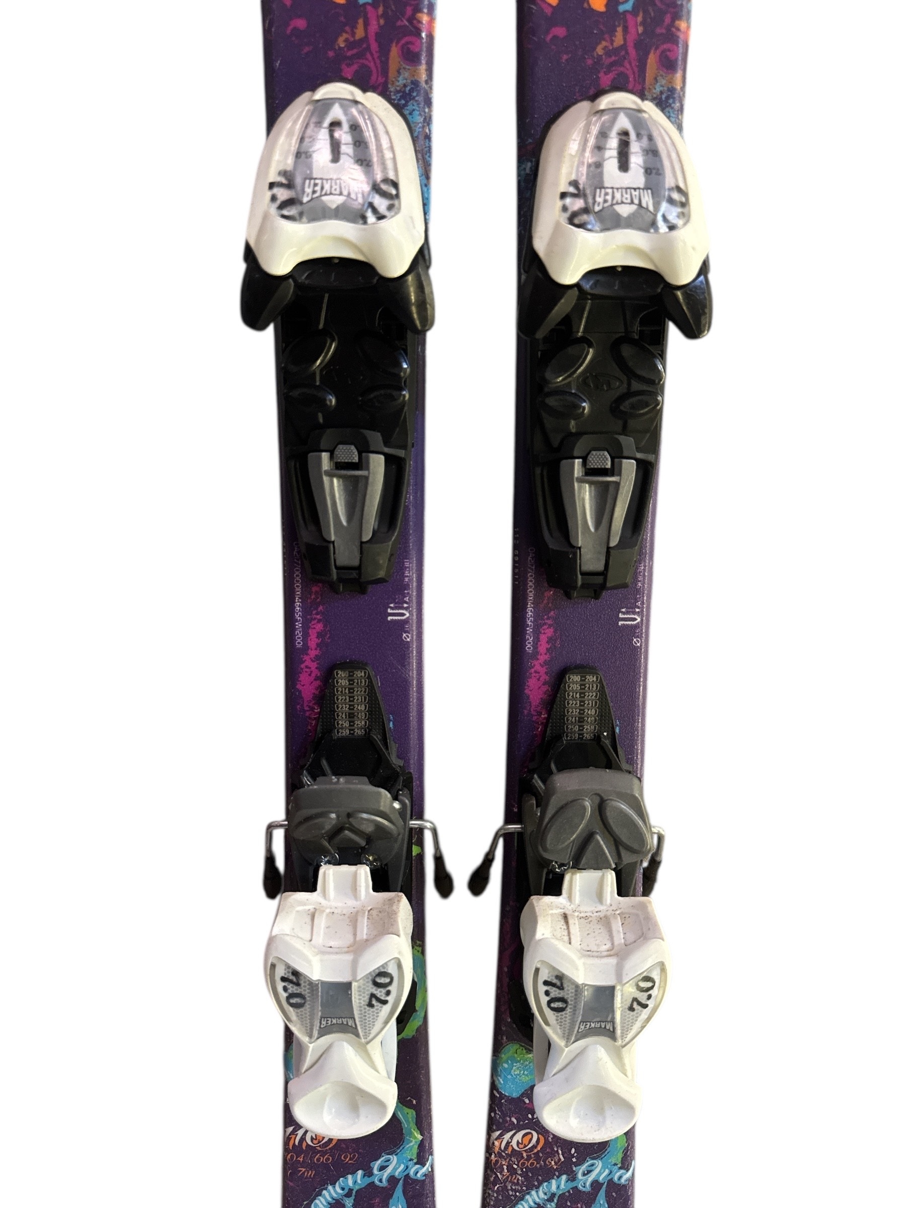 NARTY NORDICA CINNAMON GIRL 110CM + WIĄZANIA MARKER 7.0 UŻYWANE