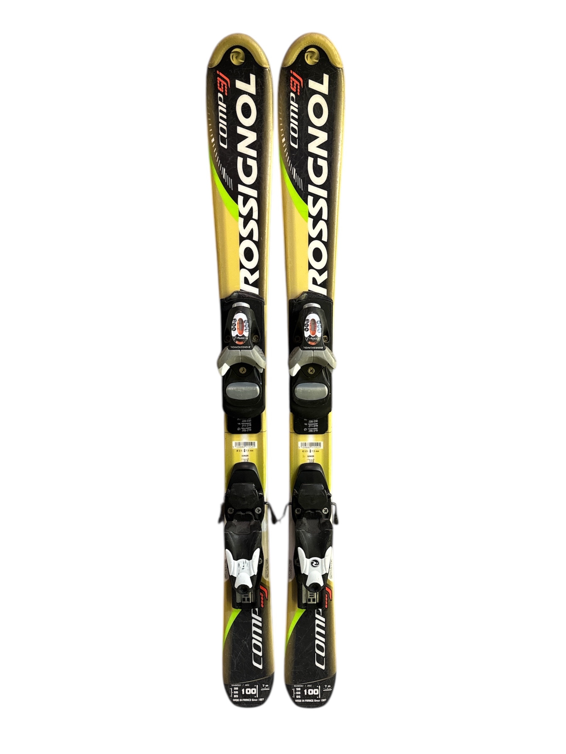 NARTY ROSSIGNOL COMP J 100CM + WIĄZANIA ROSSIGNOL COMP J UŻYWANE