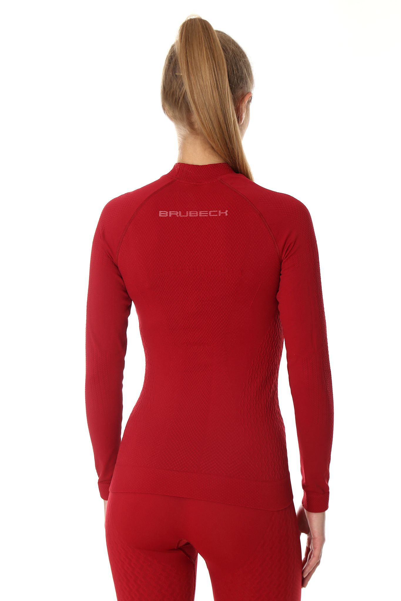 BLUZA TERMOAKTYWNA DAMSKA BRUBECK EXTREME THERMO BORDOWY LS15280