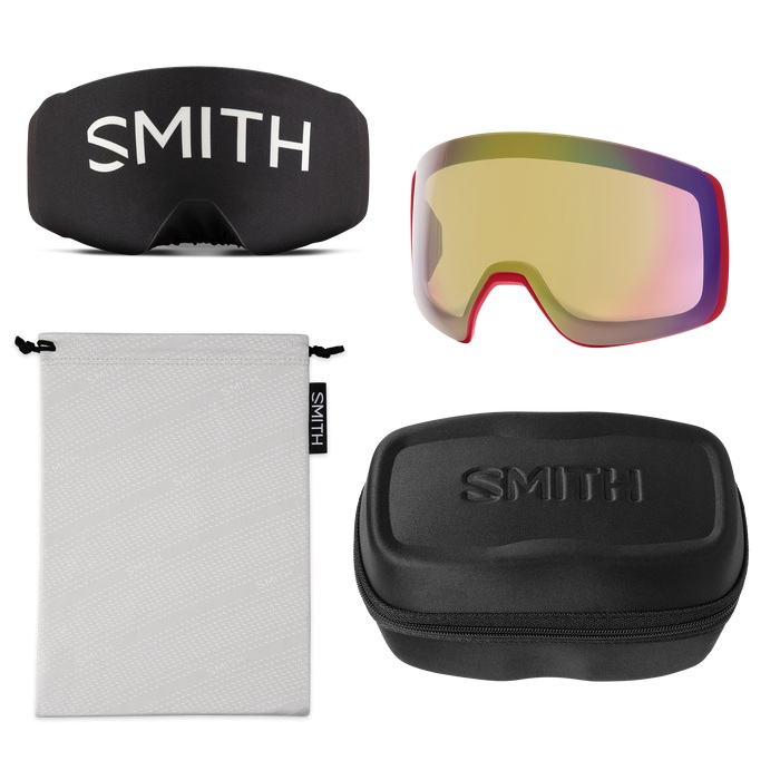 GOGLE SMITH 4D MAG CRIMSON CHROMAPOP EVERYDAY RED MIRROR + DODATKOWA SZYBA CHROMAPOP STORM YELLOW FLASH 2025