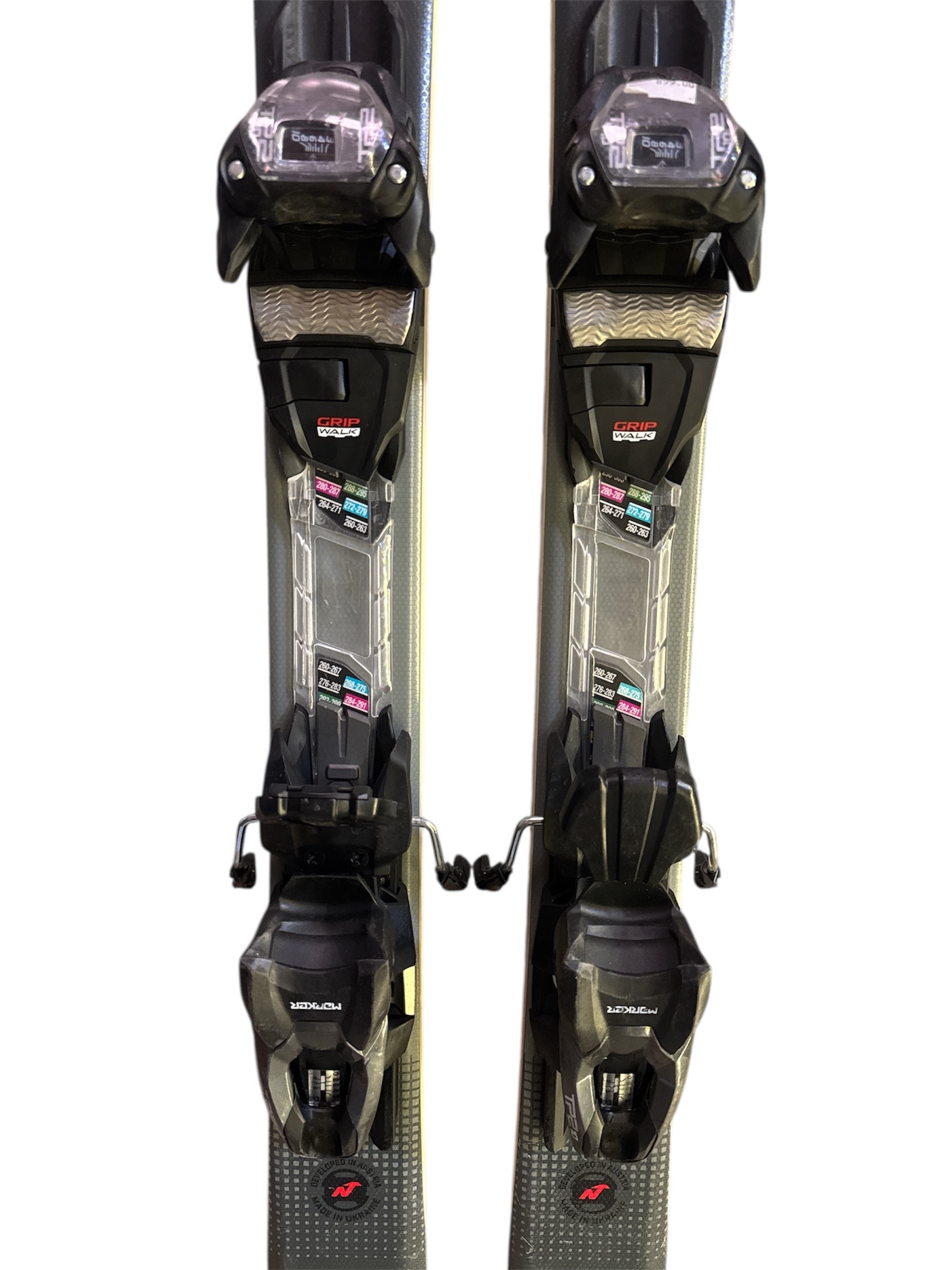 NARTY NORDICA DOBERMAN SPITFIRE 75 150CM + WIĄZANIA MARKER TP2 10 UŻYWANE