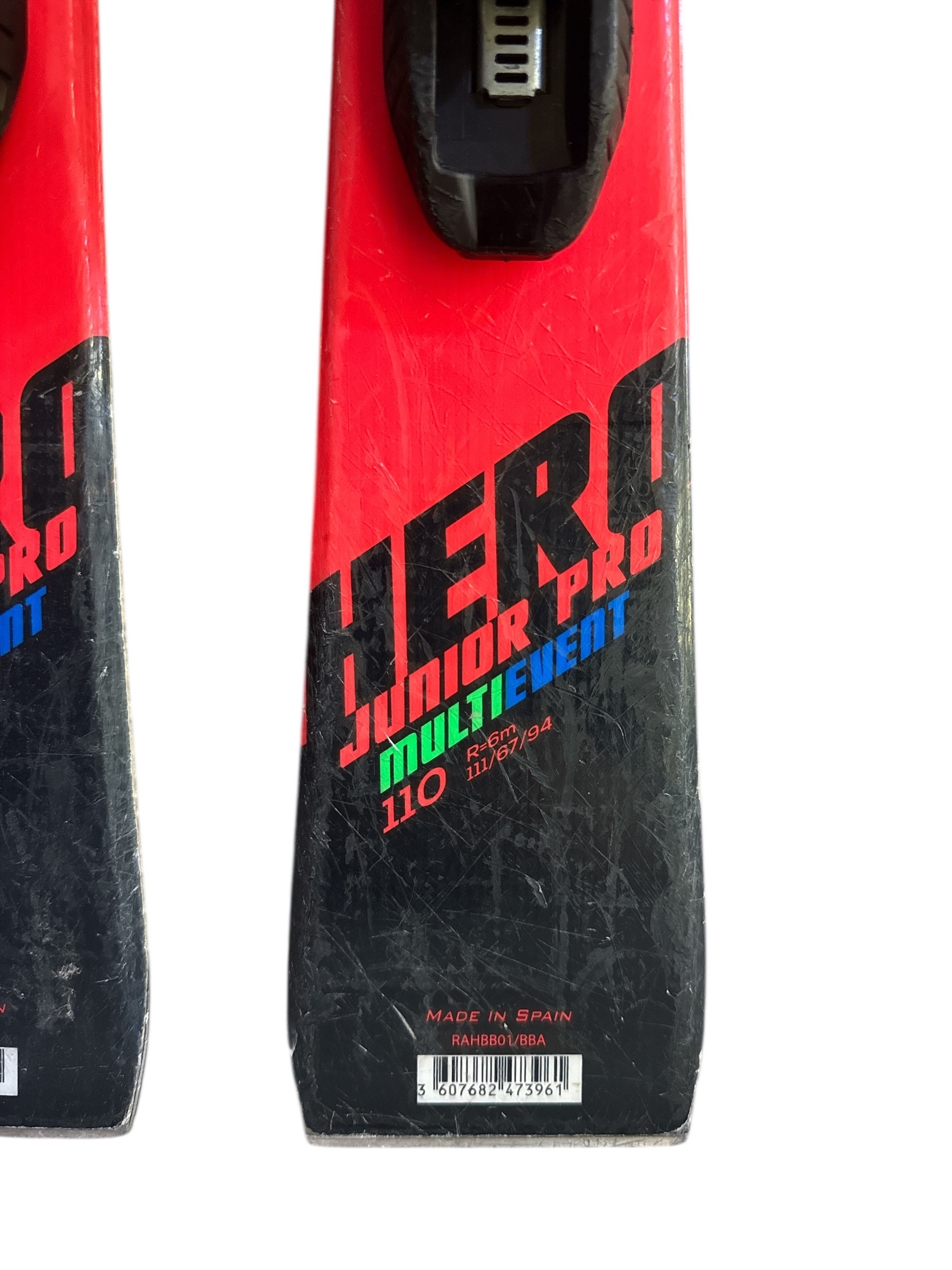 NARTY ROSSIGNOL HERO JUNIOR PRO MULTIEVENT 110CM + WIĄZANIA LOOK KIDX UŻYWANE