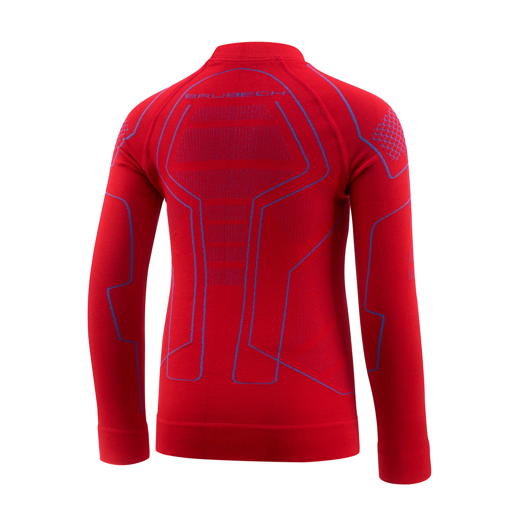BLUZA TERMOAKTYWNA DZIECIĘCA BRUBECK THERMO LS1611K CZERWONY/NIEBIESKI