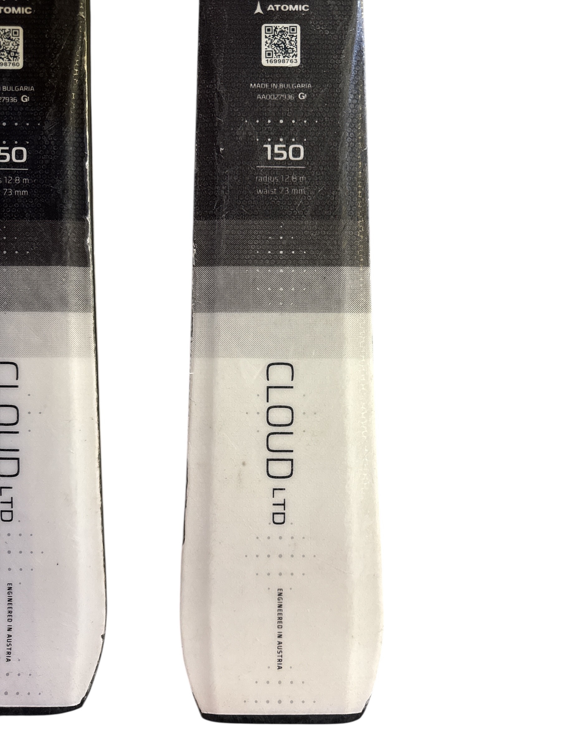 NARTY ATOMIC CLOUD LTD 150CM + WIĄZANIA ATOMIC L 10 UŻYWANE