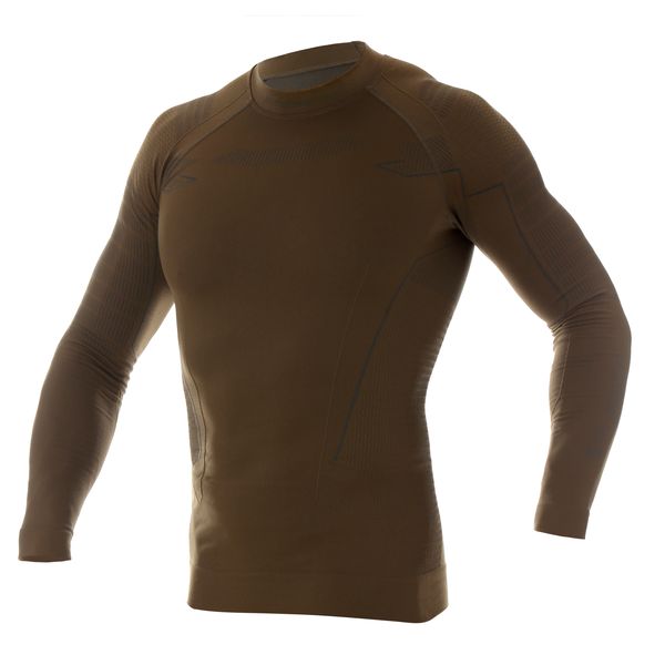 BLUZA TERMOAKTYWNA MĘSKA BRUBECK RANGER THERMO LS1486M KHAKI