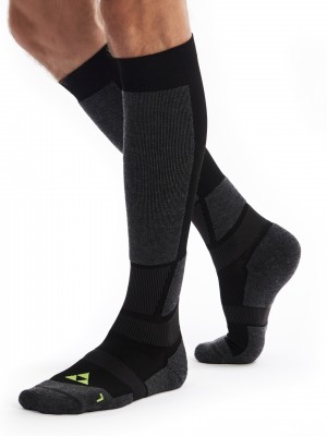 SKARPETY FISCHER COMFORT SKI SOCK ALPINE MERINO WOOL BLACK