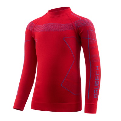BIELIZNA TERMOAKTYWNA DZIECIĘCA BLUZA BRUBECK THERMO LS1611K CZERWONY NIEBIESKI