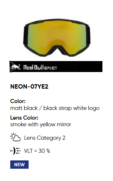 GOGLE RED BULL SPECT SKI GOGGLES NEON-07YE2