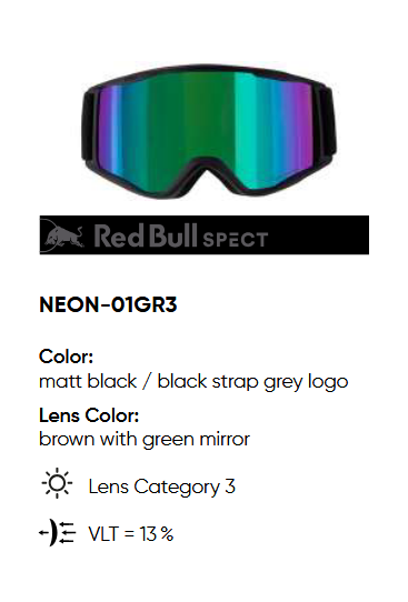 GOGLE RED BULL SPECT SKI GOGGLES NEON-01GR3