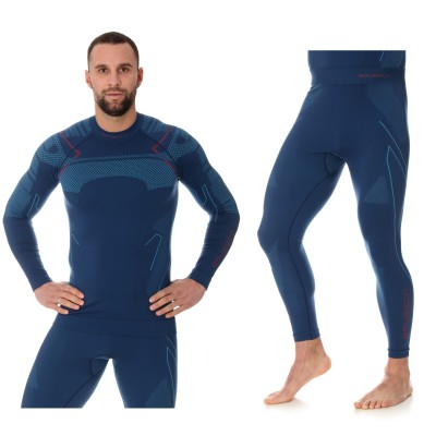 bielizna termoaktywna męska komplet brubeck thermo ls13040a le11840a Jeansowy