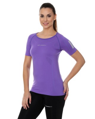 KOSZULKA DAMSKA ATHLETIC Z KRÓTKIM RĘKAWEM SS11080 FIOLET