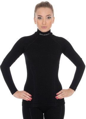 BLUZA TERMOAKTYWNA DAMSKA BRUBECK EXTREME WOOL LS11930 CZARNY