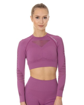 TOP TRENINGOWY TERMOAKTYWNY DAMSKI BRUBECK GYM LC10020 WRZOSOWY