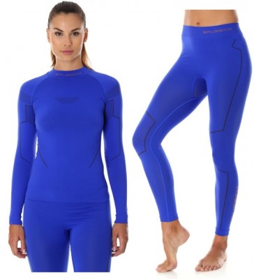 BIELIZNA TERMOAKTYWNA DAMSKA KOMPLET BRUBECK THERMO LS13100 LE11870 KOBALTOWY