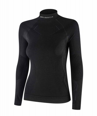 BLUZA TERMOAKTYWNA DAMSKA BRUBECK EXTREME MERINO WOOL LS1665W CZARNY