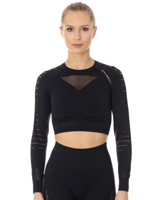 TOP TRENINGOWY TERMOAKTWNY DAMSKI BRUBECK GYM LC10020 CZARNY