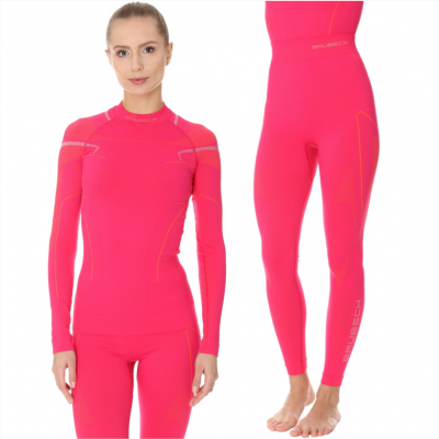 BIELIZNA TERMOAKTYWNA DAMSKA KOMPLET BRUBECK THERMO LS1310W LE1187W FUKSJA