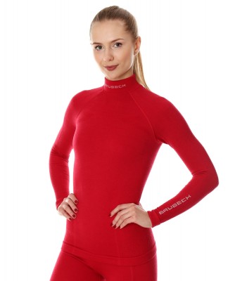 BLUZA TERMOAKTYWNA DAMSKA BRUBECK EXTREME MERINO WOOL LS11930 MALINA