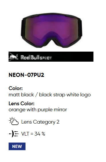 GOGLE RED BULL SPECT SKI GOGGLES NEON-07PU2