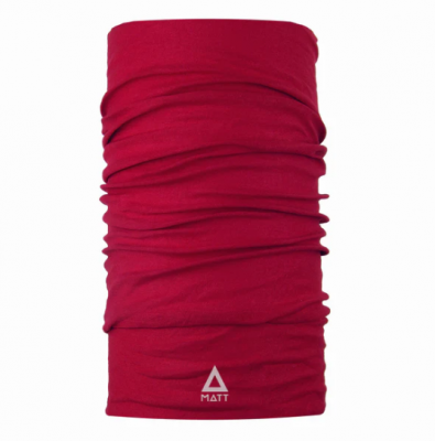 KOMIN WEŁNIANY TERMOAKTYWNY CHUSTA WIELOFUNKCYJNA MATT MERINO WOOL SCARF RED