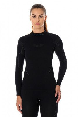 BLUZA TERMOAKTYWNA DAMSKA BRUBECK THERMO LS13100 CZARNY