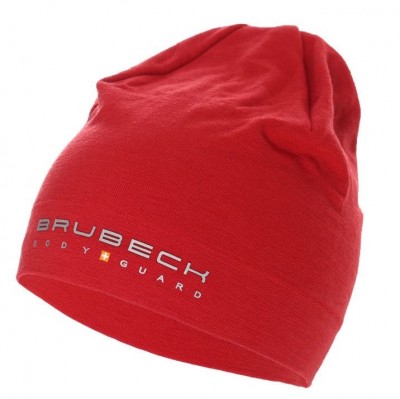 CZAPKA WEŁNIANA BRUBECK ACTIVE WOOL HM10180 CZERWONY