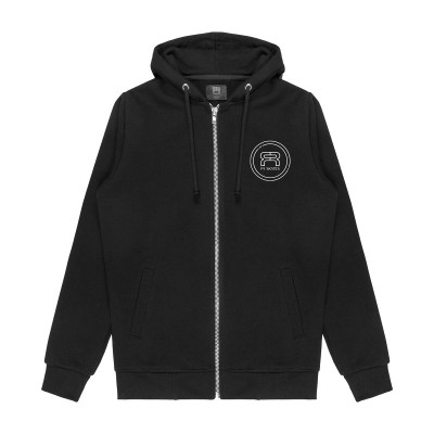 BLUZA FR SKATES CIRCLE LOGO ZIPPER HOODIE CZARNA