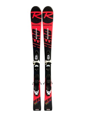 NARTY ROSSIGNOL HERO JUNIOR PRO MULTIEVENT 110CM + WIĄZANIA LOOK KIDX UŻYWANE