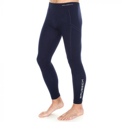 SPODNIE TERMOAKTYWNE MĘSKIE BRUBECK EXTREME WOOL LE11120 GRANATOWY