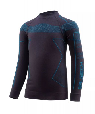 BIELIZNA TERMOAKTYWNA DZIECIĘCA BLUZA BRUBECK THERMO LS1611K GRAFITOWY NIEBIESKI
