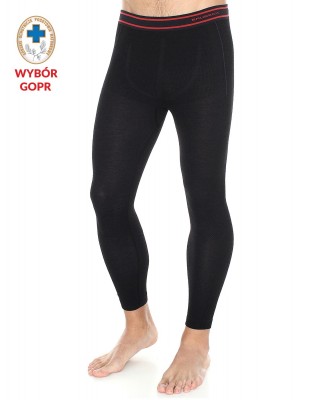 SPODNIE TERMOAKTYWNE MĘSKIE BRUBECK ACTIVE WOOL LE1171M CZARNY